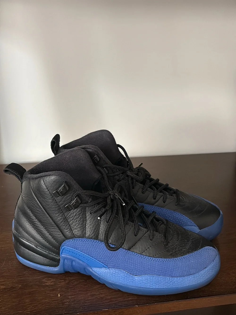 Nike Black High-Top Sneakers with Blue Accents
